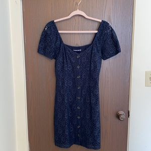 Abercrombie & Fitch Navy Lace Mini Dress